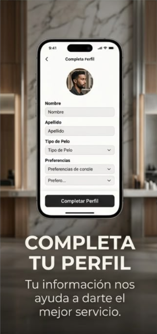 Completa tu perfil en el móvil